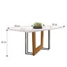 Mesa de Jantar Munique 160x90 com 6 Cadeiras Caroline Ipê/Off White/Marrom Rosê - PR Móveis - 3