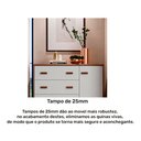 Ver imagem 3 de Cômoda Rimo Regência 5 Gavetas Carvalho/Off White