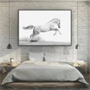 Ver imagem 2 de Quadro Decorativo Cavalo Weiss 60X40Cm Slim Amadeirada B002