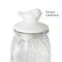 Ver imagem 2 de Pote Vidro Tampa Cerâmica Pássaro 750ml Class Home