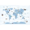 Ver imagem 3 de Papel de Parede Painel Mapa Mundi Azul