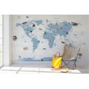 Ver imagem 2 de Papel de Parede Painel Mapa Mundi Azul