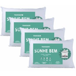 TRAVESSEIRO SONHE BEM ANTIALÉRGICO SILICONADO KIT 4 UND - 1