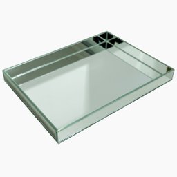 Bandeja Espelhada Decorativa Mobília Express Decorativa Espelhada Pequena - 1
