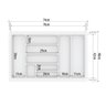 LJ-0706 - Divisor 740x480mm - 9 separadores - Branco - 3