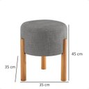 Ver imagem 5 de Puff Banqueta Thor para Sala de Estar:cinza