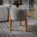 Ver imagem 4 de Puff Banqueta Thor para Sala de Estar:cinza