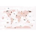 Ver imagem 3 de Papel de Parede Painel Mapa Mundi Rosa