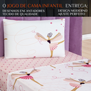 Ver imagem 2 de Conjunto de Lencol Solteiro Bouti 3 Pçs Jogo de Cama Infantil 200 Fios Super Macio:bailarina