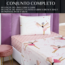 Ver imagem 4 de Conjunto de Lencol Solteiro Bouti 3 Pçs Jogo de Cama Infantil 200 Fios Super Macio:bailarina