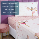 Ver imagem 5 de Conjunto de Lencol Solteiro Bouti 3 Pçs Jogo de Cama Infantil 200 Fios Super Macio:bailarina