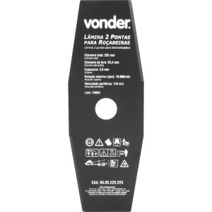 Lâmina 2 Pontas para Roçadeira 255x25,4x2,0mm - Vonder