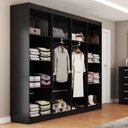 Ver imagem 7 de Guarda-roupa Casal Ele e Ela 8 Portas 8 Prateleiras e Cômoda 10 Gavetas - Panorama Móveis