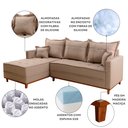 Ver imagem 7 de Sofá 3 Lugares Onix com Chaise Lado Esquerdo 230cm em Linho