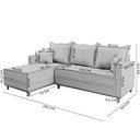 Ver imagem 3 de Sofá 3 Lugares Onix com Chaise Lado Esquerdo 230cm em Linho