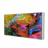 Quadro Decorativo Abstrato Valeci 80X40Cm Slim Branca A007 - 1