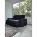 Ver imagem 2 de Capa para Sofá Retrátil e Reclinável 3 Lugares Preta