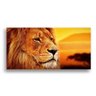 Quadro Leão Paisagem Perfil 80X40Cm Slim Branca B004 - 3