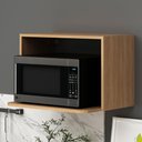 Ver imagem 1 de Nicho de Cozinha Aéreo para Micro-ondas 60cm Multimóveis Cr20412 Freijó