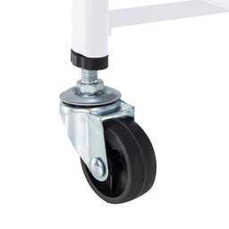 Carrinho Multiuso Organizador Dobrável com 3 Prateleiras - Branco - 5