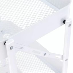 Carrinho Multiuso Organizador Dobrável com 3 Prateleiras - Branco - 4