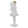 Escultura Decor Poliresina Menina Fada (branco Dourado) 24cm - 1