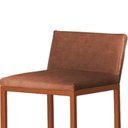 Ver imagem 4 de Kit 2 Banquetas Altas Luxo Dani com Encosto Base Bronze:marrom