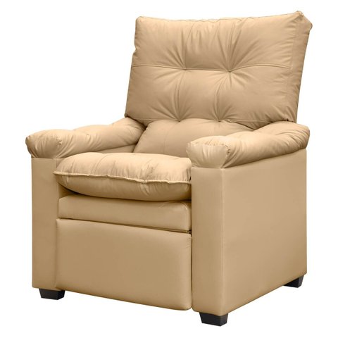 Poltrona do Papai Reclinável Imperador Couro Facto Amarelo - Sofa Store