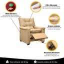 Ver imagem 7 de Poltrona do Papai Reclinável Imperador Couro Facto Amarelo - Sofa Store