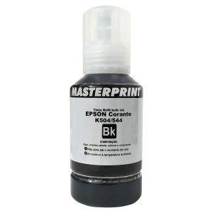 Kit com 10 Tintas Black Corante 504 544 Epson L3110 L3150 L4150 L4160 L6160 L6170 L6190 Et2700 Et370