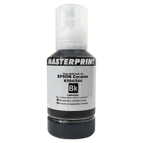 Kit com 10 Tintas Black Corante 504 544 Epson L3110 L3150 L4150 L4160 L6160 L6170 L6190 Et2700 Et370