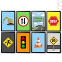 Ver imagem 2 de Kit 8 Quadros Decorativos Infantil Carros: Branca