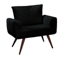 Ver imagem 1 de Poltrona Decorativa Elis Pé Palito Preto