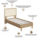 Ver imagem 5 de Cama Solteiro com Cabeceira Palhinha 88cm Moss A03 Hanover - Lyam Decor