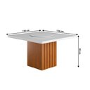 Ver imagem 3 de Conjunto Sala de Jantar Amsterdã New Mesa com Tampo Giratório 6 Cadeiras Grécia Madeirado/Bege