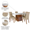 Ver imagem 5 de Conjunto Sala de Jantar Amsterdã New Mesa com Tampo Giratório 6 Cadeiras Grécia Madeirado/Bege