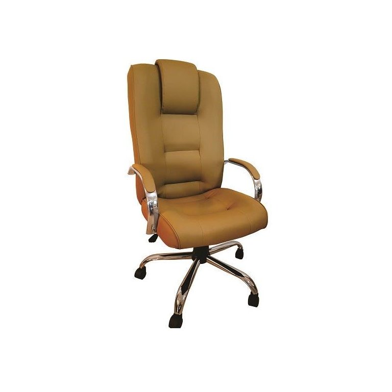 Cadeira Escritório Classic Presidente Caramelo Base Cromada Giratória C/ Relax Comprealegre, 100% na Cadeira Escritório Classic Presidente Caramelo Base Cromada Giratória C/ Relax Comprealegre, 100% na