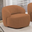Ver imagem 2 de Kit 02 Poltronas Decorativa Orgânica Giratória para Sala Living Barolo L06 Bouclê Terracota - Lyam D