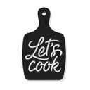 Ver imagem 1 de Quadro Tábua Let'S Cook Lettering Madeira Mdf Preto