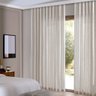 Cortina Duplex Bella Janela Linen Trilho Suíço 540x280 Cm Cru - 1