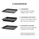 Ver imagem 3 de Fritadeira Elétrica Air Fryer Mondial Forno Oven Afon-12l-bi-bc 12l Preta/inox - 220v