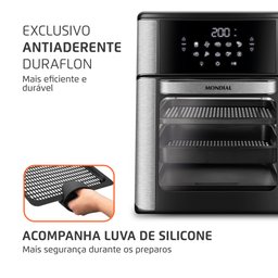 Fritadeira Elétrica Air Fryer Mondial Forno Oven Afon-12l-bi-bc 12l Preta/inox - 220v - 4