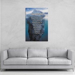 Quadro Decorativo Motivacional Sucesso 40X60Cm - 1 Quadro Decorativo Motivacional Sucesso 40X60Cm - 1