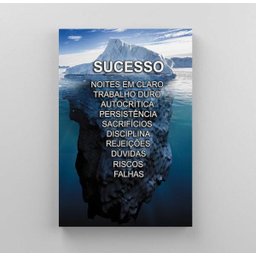 Quadro Decorativo Motivacional Sucesso 40X60Cm - 2 Quadro Decorativo Motivacional Sucesso 40X60Cm - 2