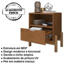 Ver imagem 3 de Kit 2 Mesas de Cabeceira 1 Gaveta 004015 Cedro Dcasa