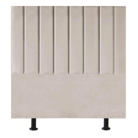 Cabeceira Estofada Cama Box Solteiro 90 Cm Alice Linho Cor:bege