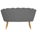 Ver imagem 2 de Namoradeira Sofá Pétala 2 Lugares Suede Cinza Visalar Móveis