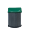 Lixeira Madeira Plástica 75 Litros - 50 Cm:cinza/verde - 3