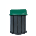 Ver imagem 3 de Lixeira Madeira Plástica 75 Litros - 50 Cm:cinza/verde