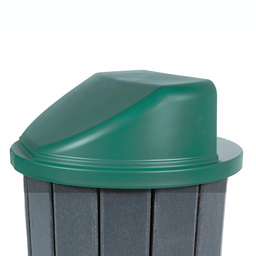 Lixeira Madeira Plástica 75 Litros - 50 Cm:cinza/verde - 5